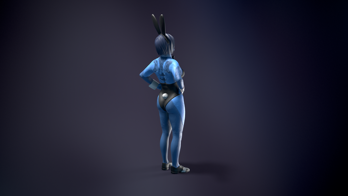 Cortana Bunny Girl Figure STL File