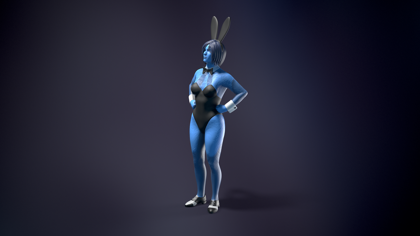 Cortana Bunny Girl Figure STL File