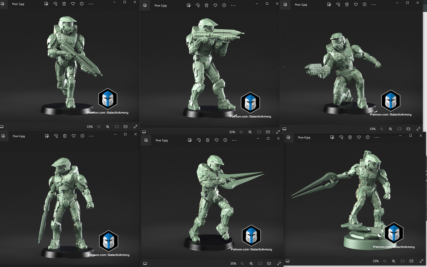 Halo Master Chief Spartan Tabletop Miniatures