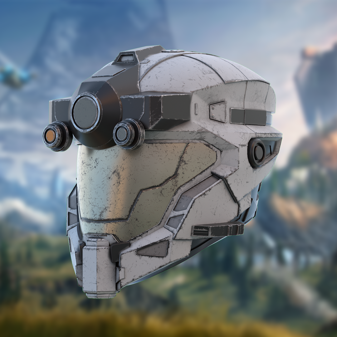 Halo Reach Operator Helmet STL File