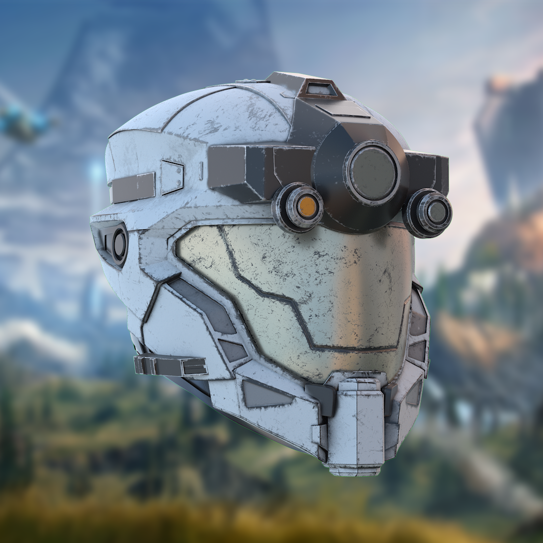 Halo Reach Operator Helmet STL File